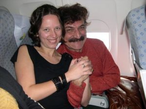 Eu e Belchior no avião / Foto de arquivo pessoal